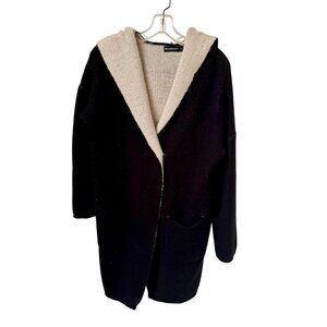 Blank NYC Women's Hooded Black/White Cardigan Sweater/ Jacket XS